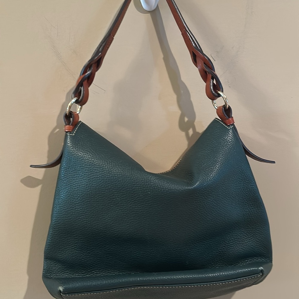 Dooney & Bourke green Pebble Grain Twist Strap Hobo - Picture 5 of 6